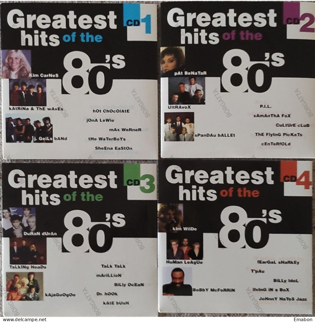 BORGATTA - HITS -  8 Cd GREATEST HITS OF THE 80'S  -   - EMI RECORDS 1998 - USATO In Buono Stato - Collector's Editions