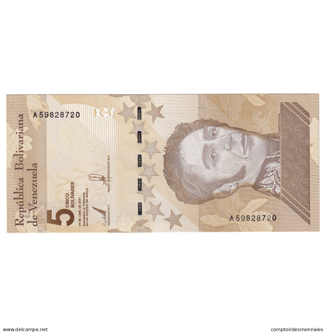 Billet, Venezuela, 5 Bolivares, 2020, 2020-04-29, NEUF - Venezuela