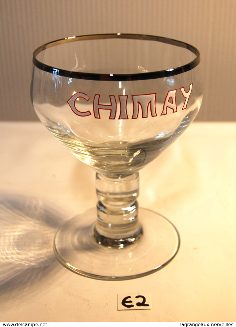 E2 Ancien Verre à Bière - Chimay - Emaillé - Enabel 2 - Glas & Kristall