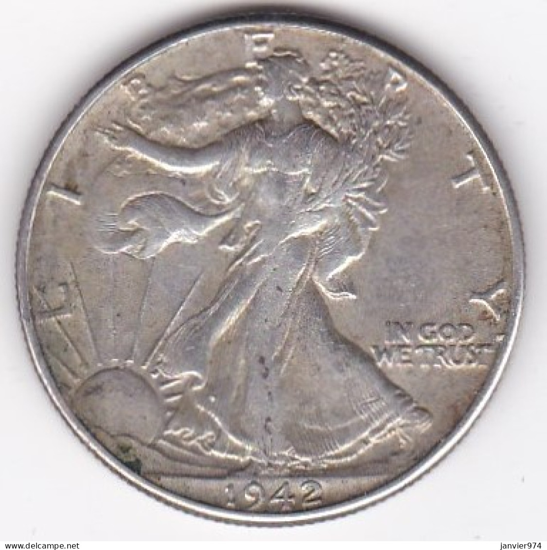 Etats-Unis. Half Dollar 1942 . Walking Liberty. En Argent, - 1916-1947: Liberty Walking