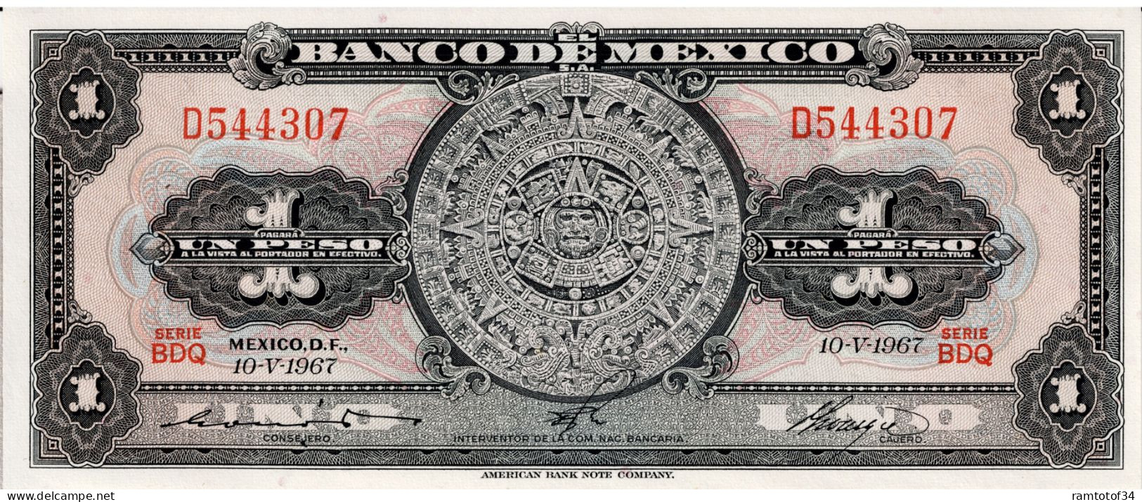 MEXIQUE - 1 Peso 1967 UNC - Mexico