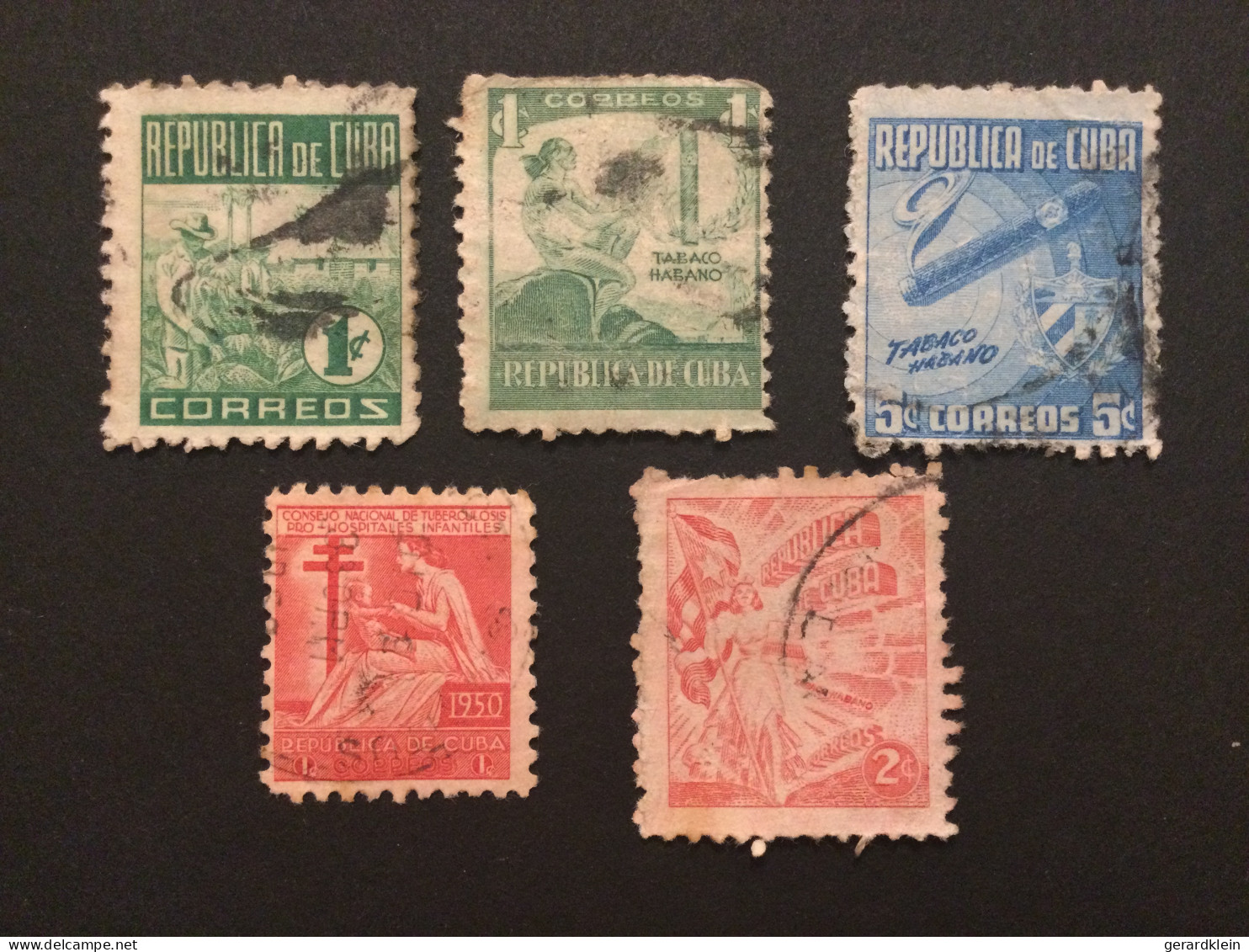 Timbres Cuba - Années 50 - Gebraucht