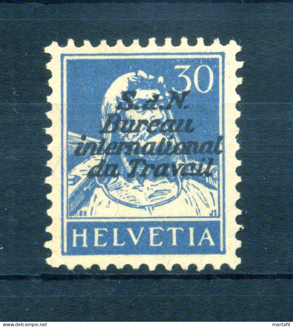 1924-27 SVIZZERA Helvetia SERVIZIO "S.d.N. Bureau International Du Travail" Un. N.69 * - Officials