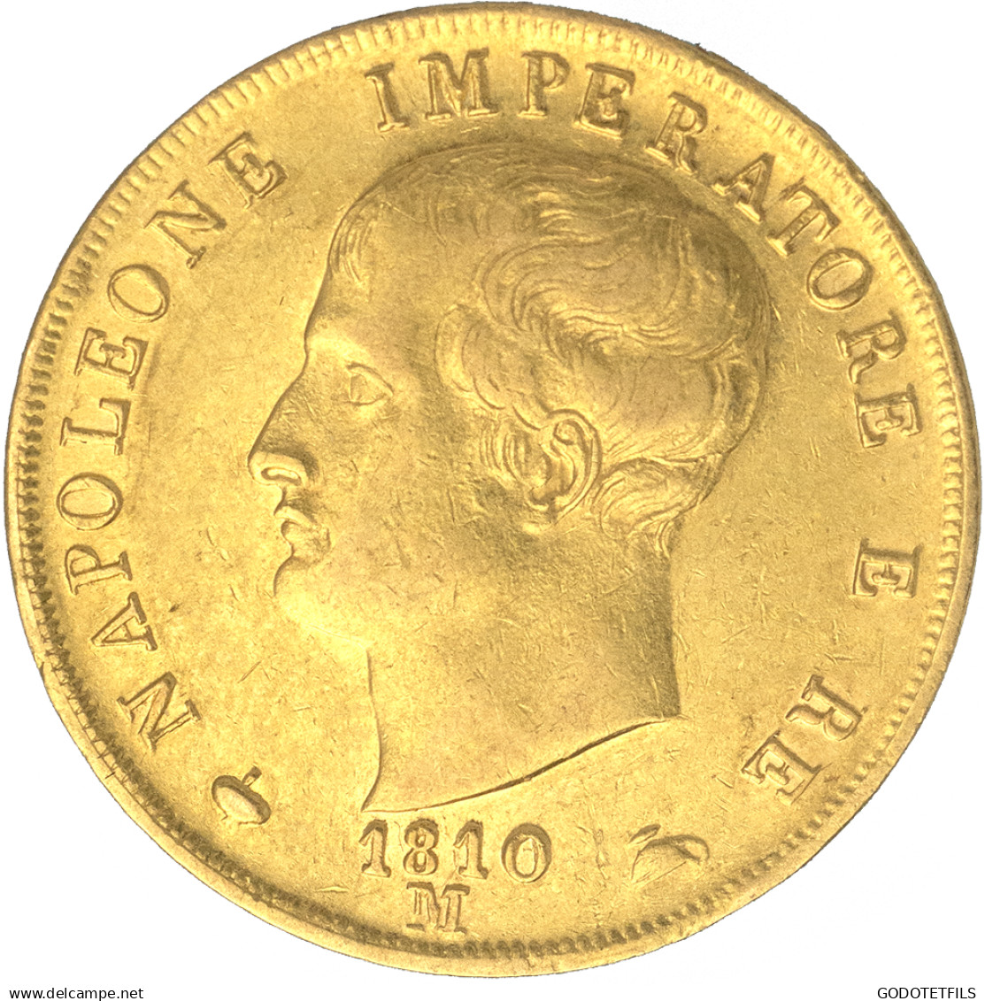 Premier Empire-Royaume D&#039;Italie 40 Lire Napoléon Ier 1810 Milan - Napoleontisch