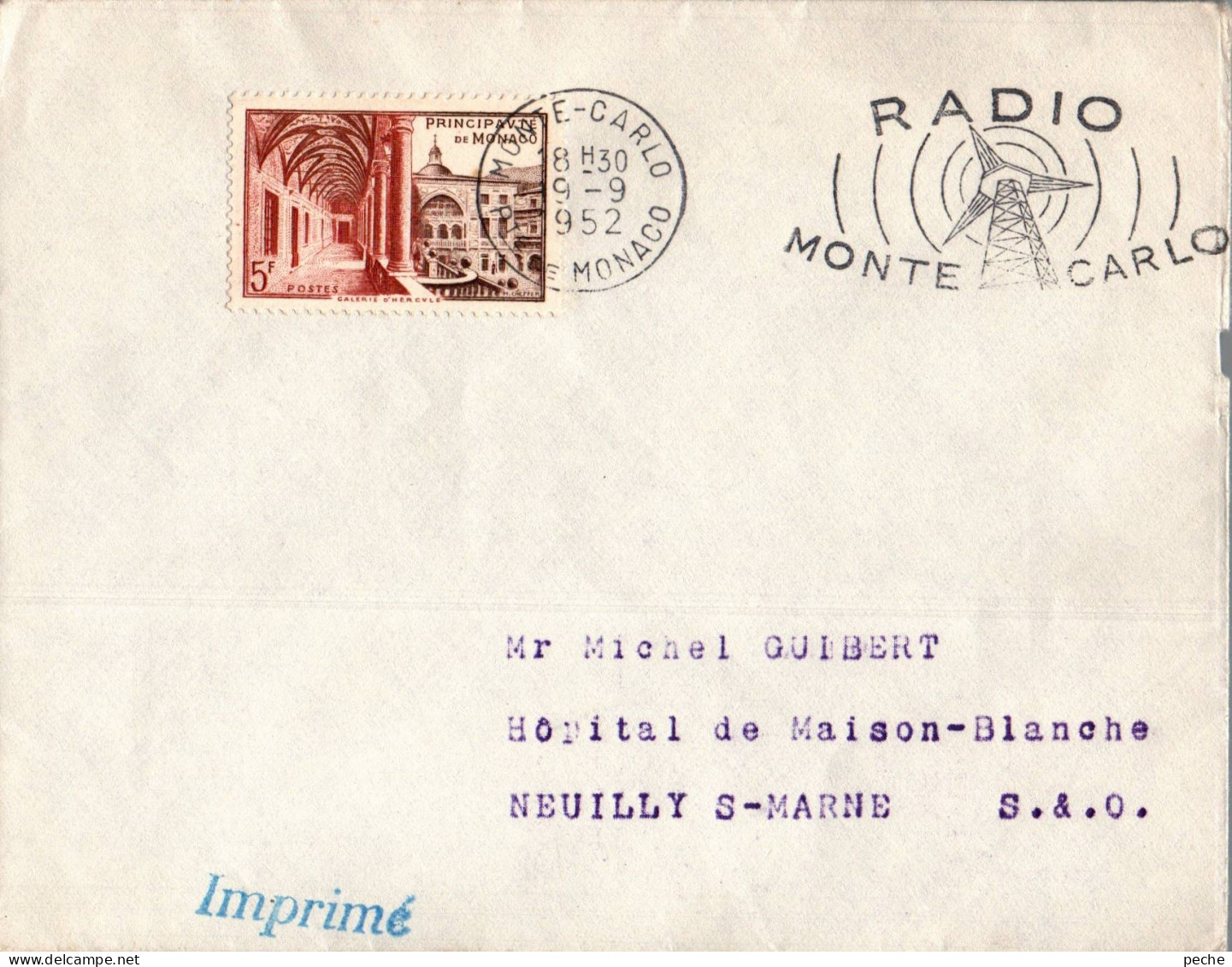 N°864 V -timbre Sur Lettre Monaco - - Brieven En Documenten