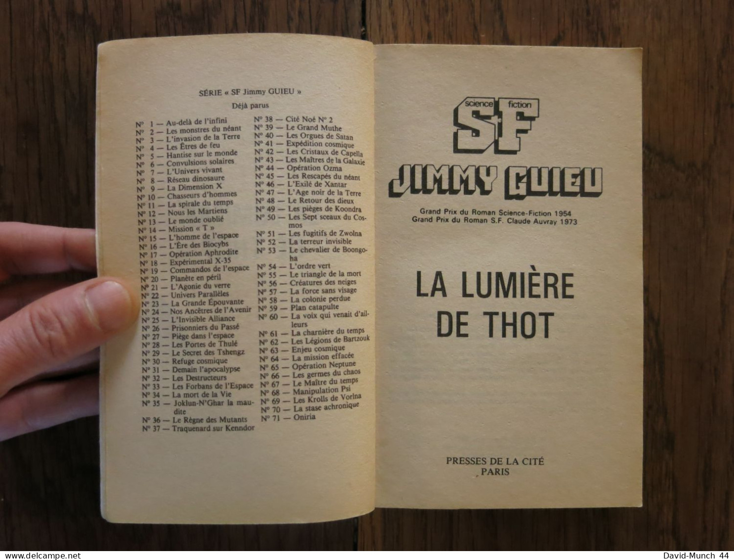 La Lumière De Thot De Jimmy Guieu. Presses De La Cité, Collection Science-fiction Jimmy Guieu N° 73. 1989 - Presses De La Cité