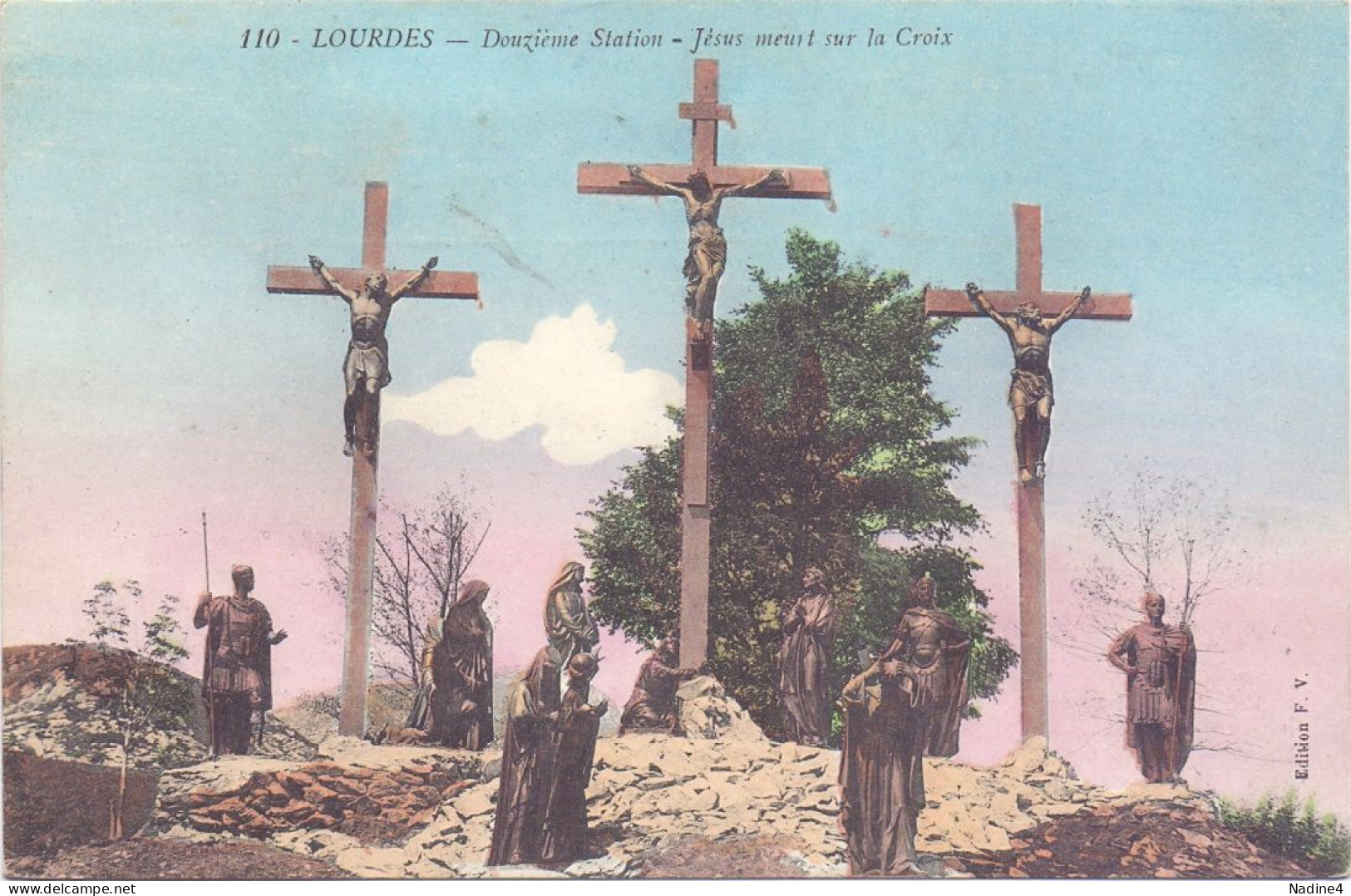 CP - Lourdes - 12° Station Du Calvaire - Lieux Saints