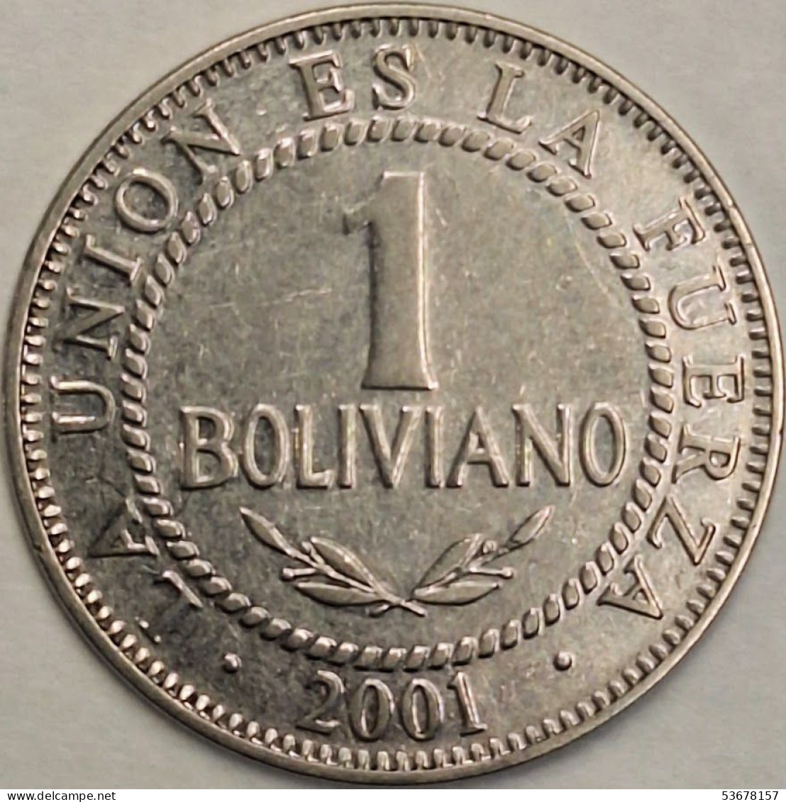 Bolivia - Boliviano 2001, KM# 205 (#3237) - Bolivië