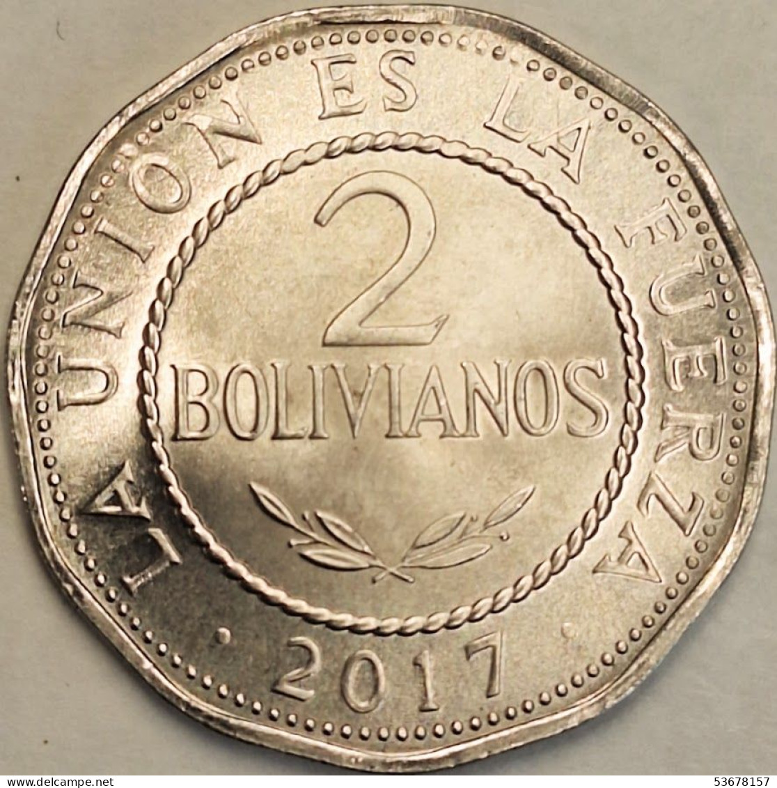 Bolivia - 2 Bolivianos 2017, KM# 218 (#3238) - Bolivië