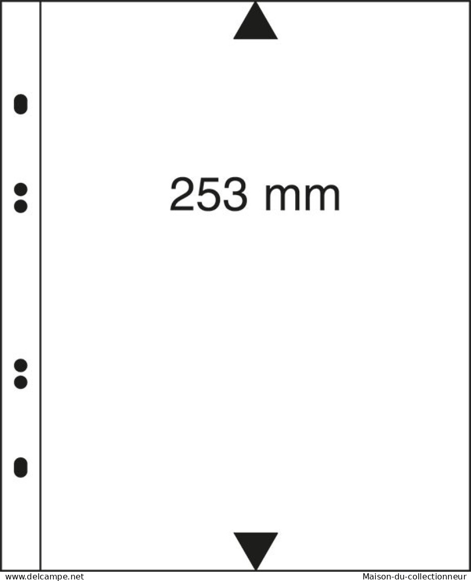 Lot de 10 feuilles Lindner pour Publica M COLOR Couleur:Transparent - NbreCompartiment:1/253 mm