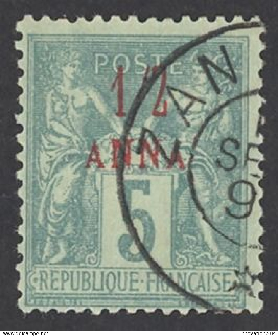 France-Offices In Zanzibar Sc# 1 Used (b) 1894-1896 ½a On 5c Overprint - Used Stamps