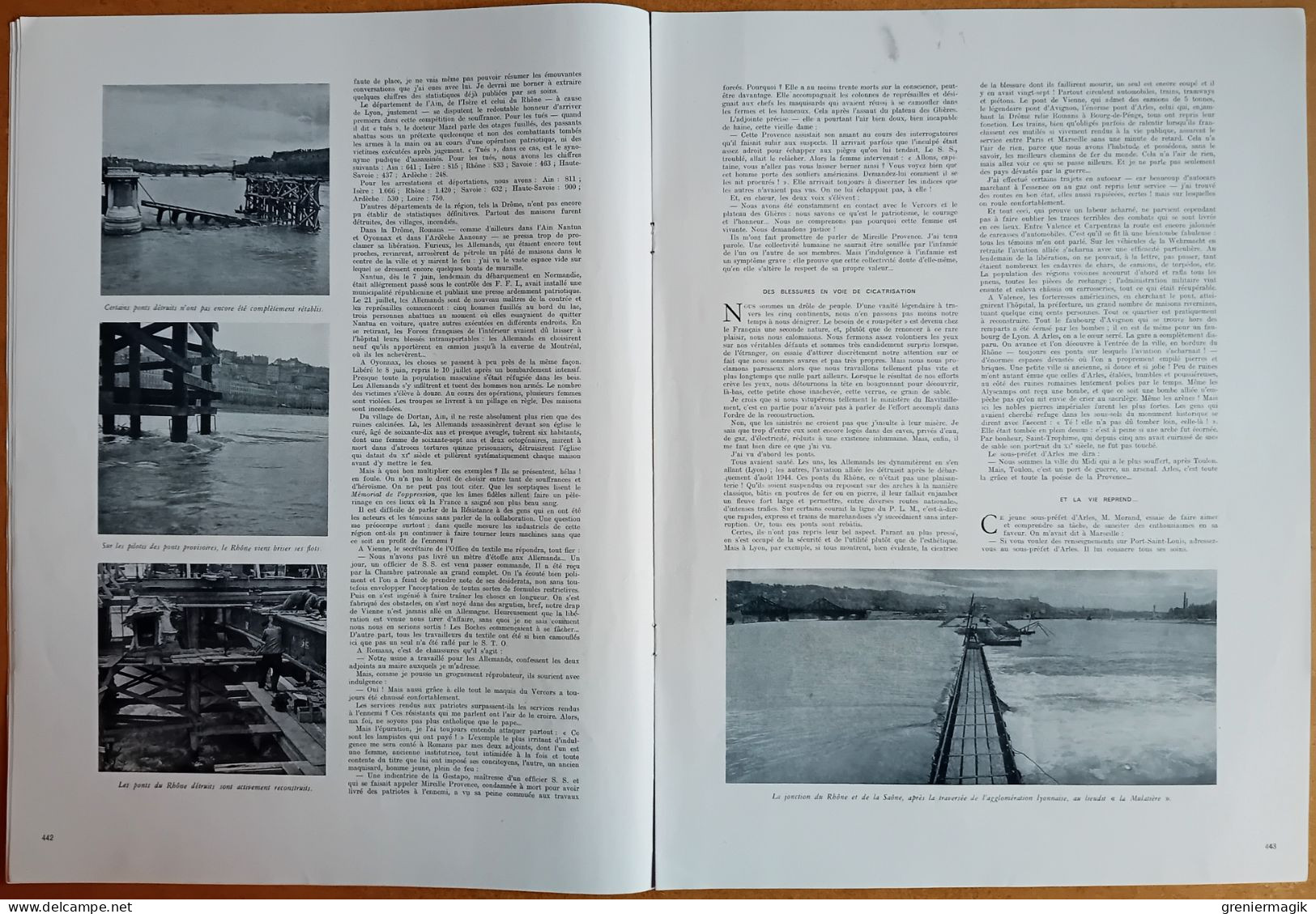 France Illustration N°30 27/04/1946 Trieste/Les Sao du Tchad/Le long du Rhône/Attaque du Courrier de Lyon/Ondes courtes