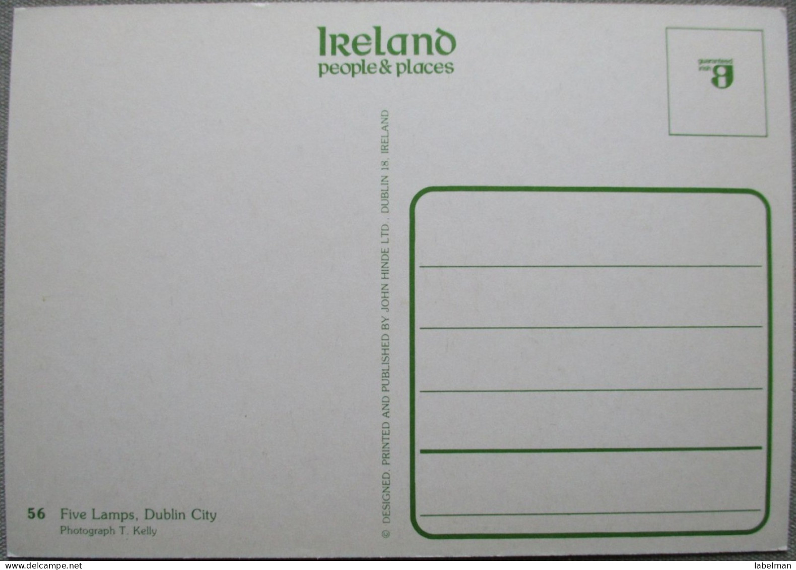 IRLAND UK UNITED KINGDOM DUBLIN FIVE LAMPS SIGNS KARTE CARD POSTKARTE POSTCARD ANSICHTSKARTE CARTOLINA CARTE POSTALE - Verzamelingen & Kavels