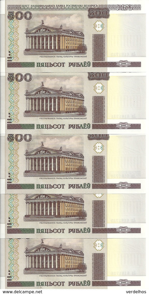 BIELORUSSIE 500 RUBLEI 2000(2011) UNC P 27 B ( 5 Billets ) - Wit-Rusland