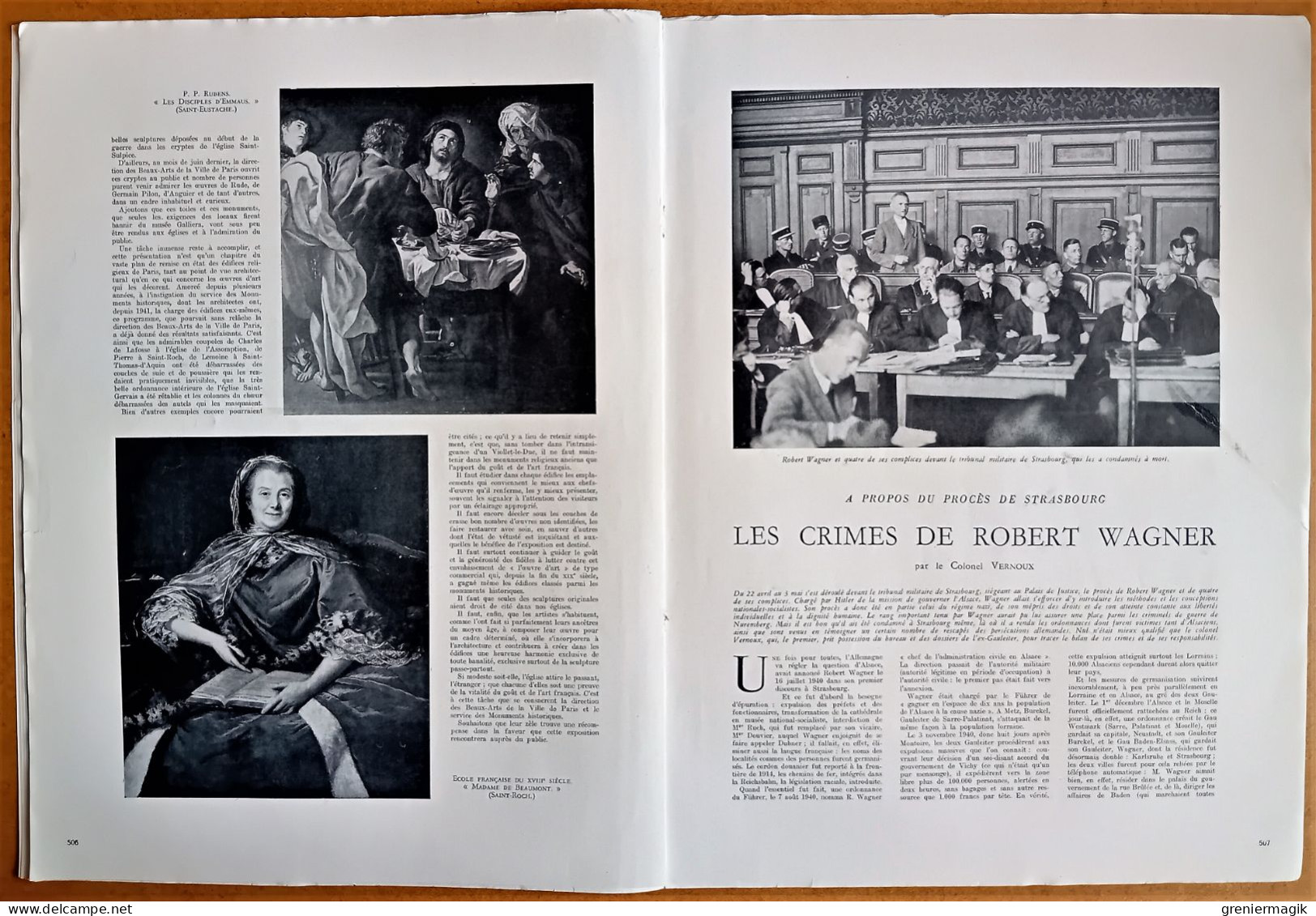 France Illustration N°32 11/05/1946 Référendum/Vietnam/Pays-Bas/L'aile volante/Procès Wagner/Prison San Vittore Milan