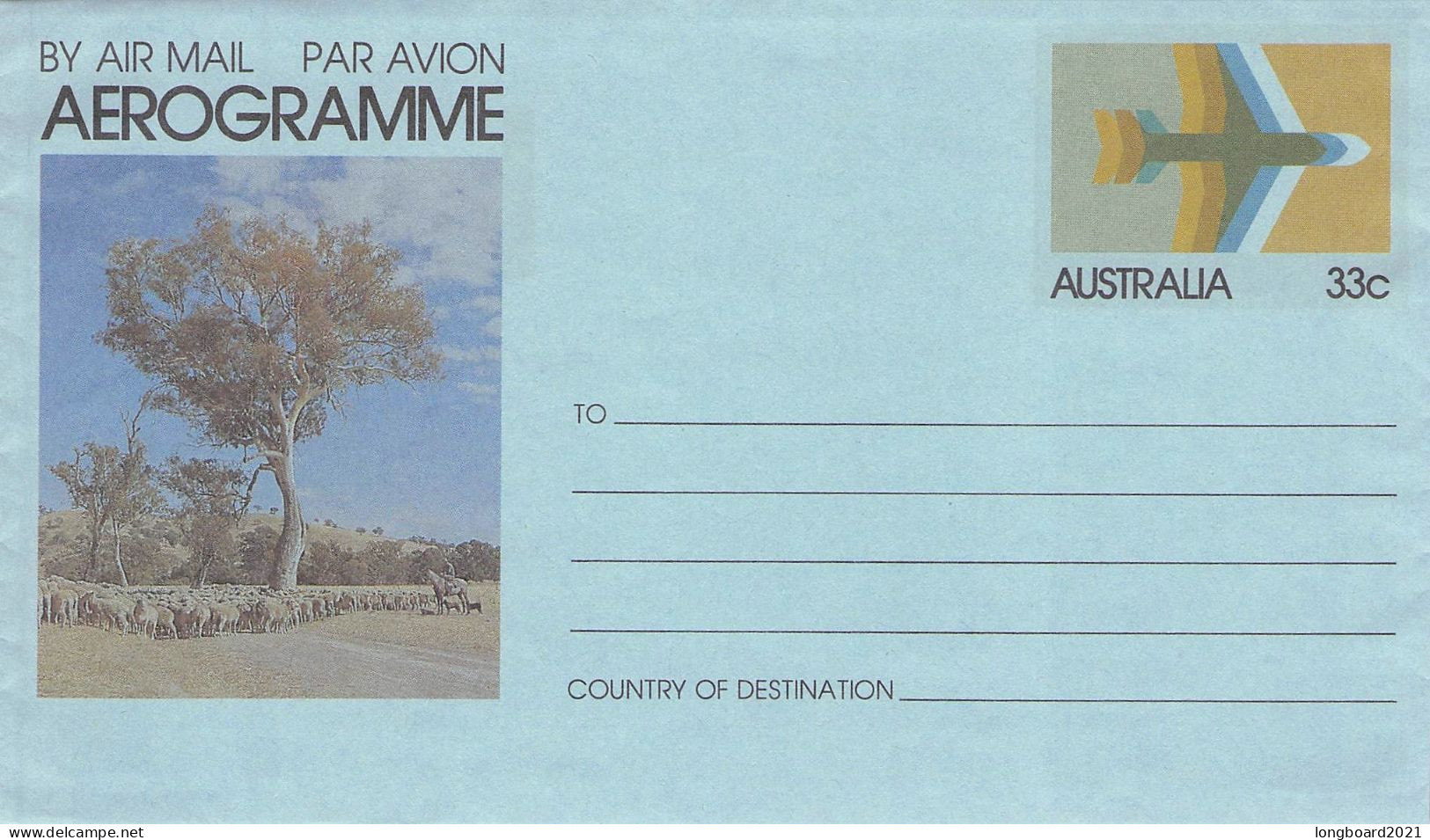 AUSTRALIA - AEROGRAMME 33c Unc /4493 - Luchtpostbladen