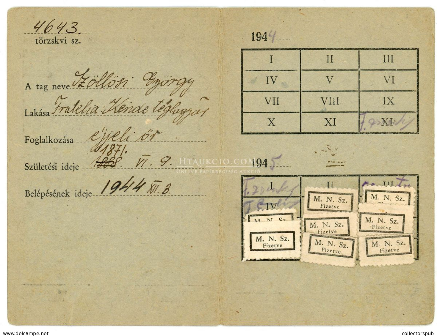 TEMESVÁR 1944. Romániai Magyar Népi Szövetség, érdekes, Kétnyelvű Igazolvány - Sonstige & Ohne Zuordnung