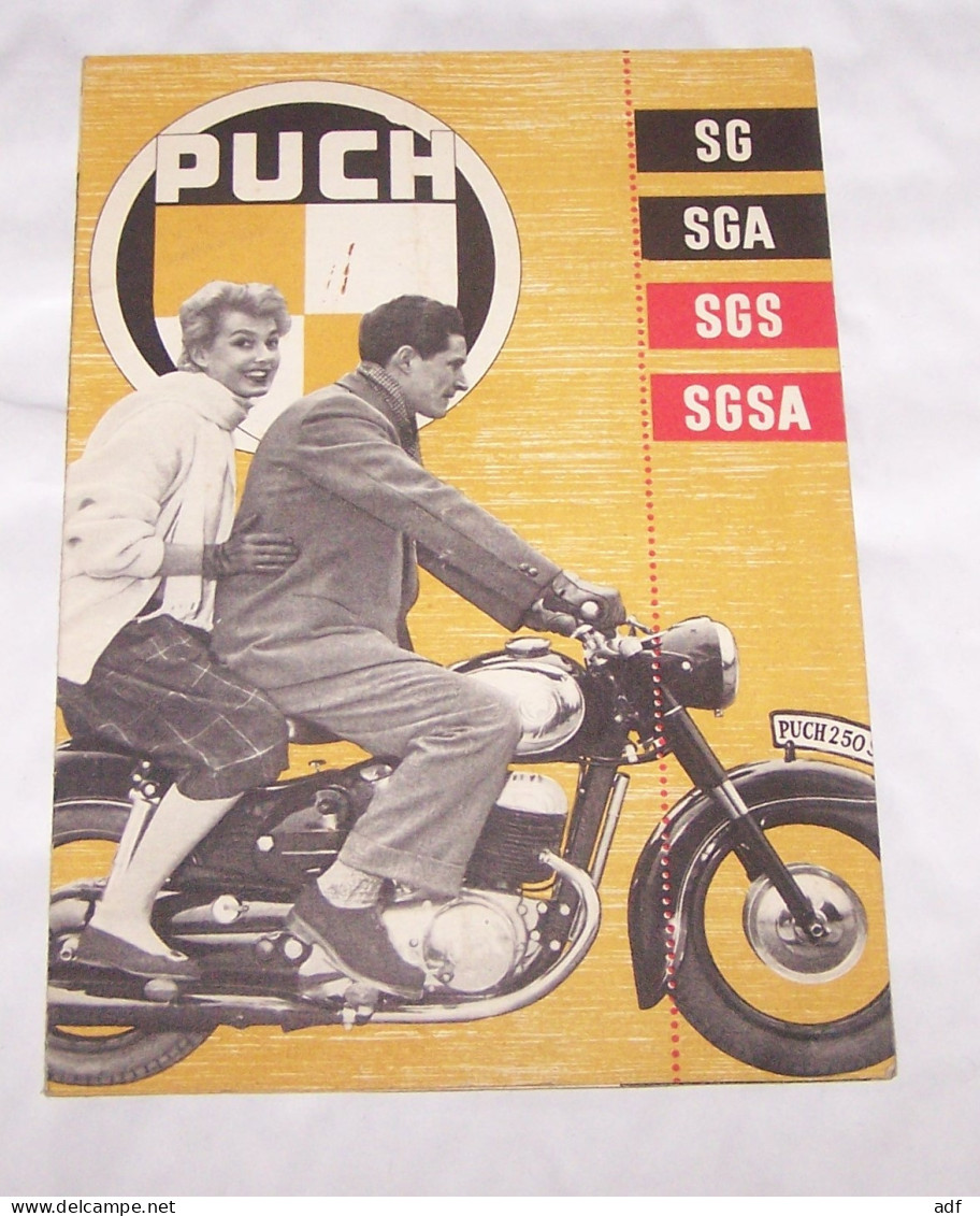 DEPLIANT PUB PUBLICITAIRE MOTO PUCH SG, SGA, SGS, SGSA, MOTOCYCLETTE, MOTOS, MOTOCYCLETTES - Motor Bikes