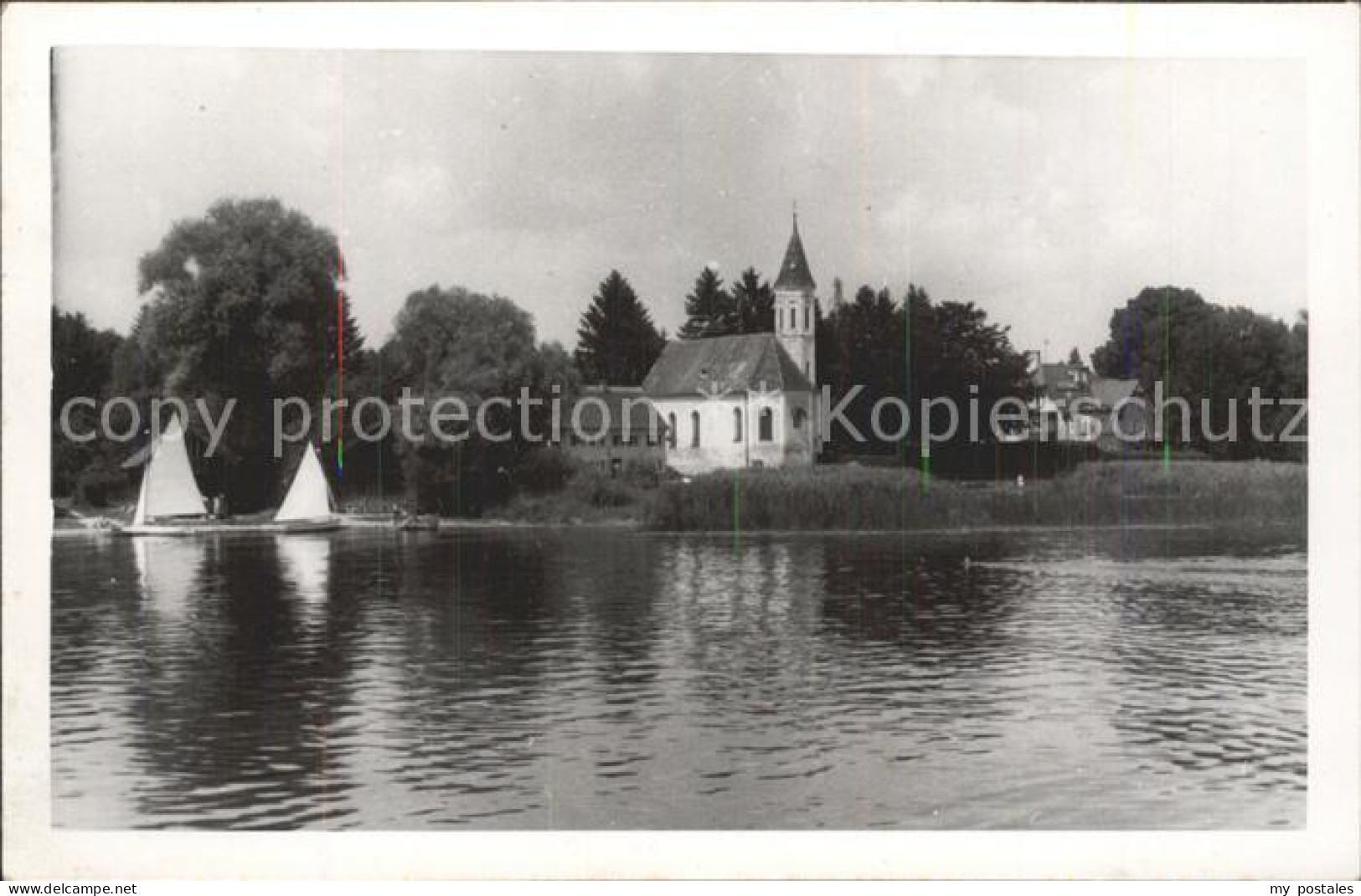 41952108 Diessen Ammersee Ansicht Vom See Aus Kapelle Segelboot Diessen - Diessen