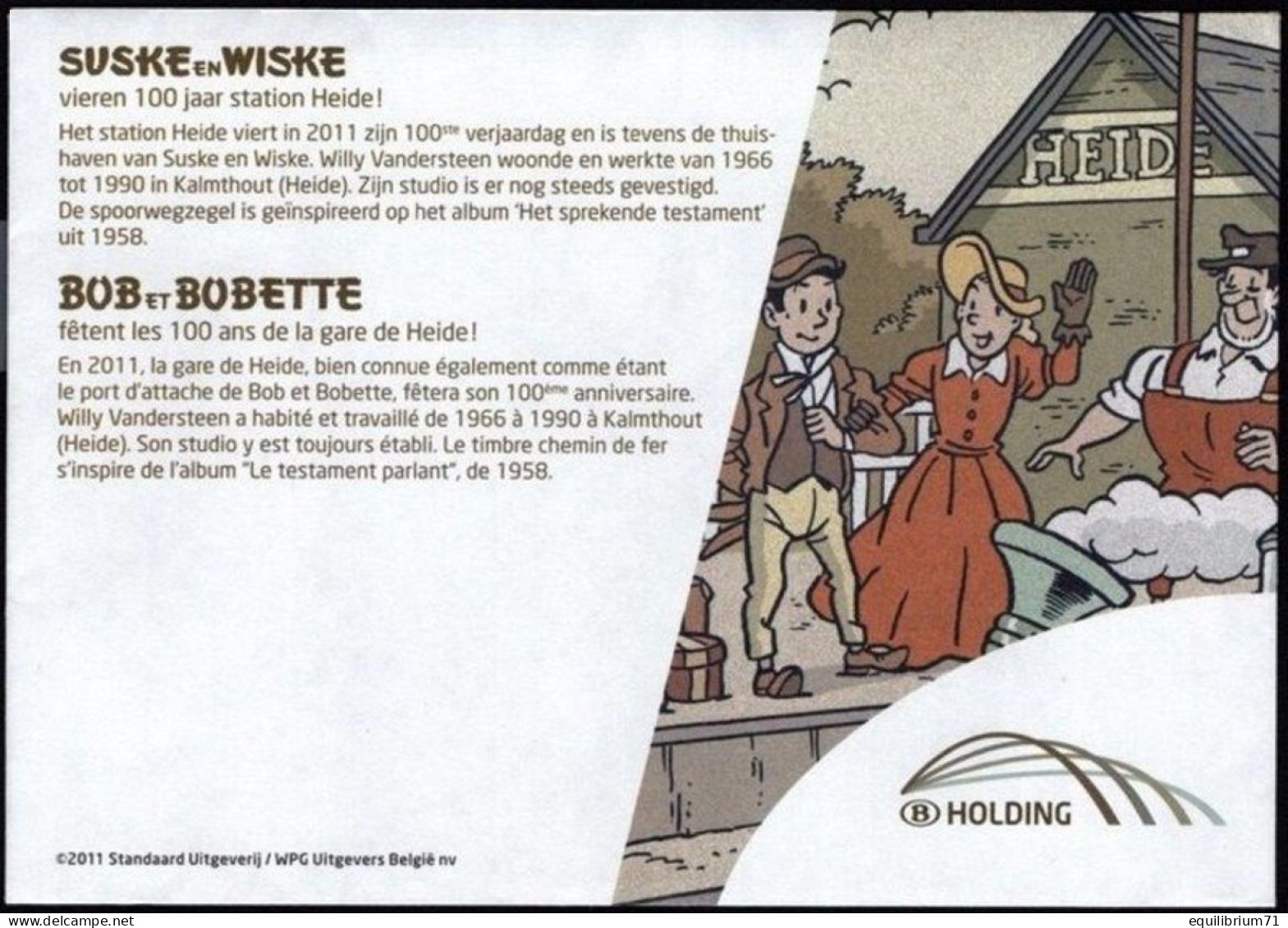 TRV-BL20**(TRV72) - Bob Et Bobette Dentelé / Suske En Wiske Getand - 100 Ans / Jaar - Gare / Station - Heide - 1996-2013 Vignetten [TRV]