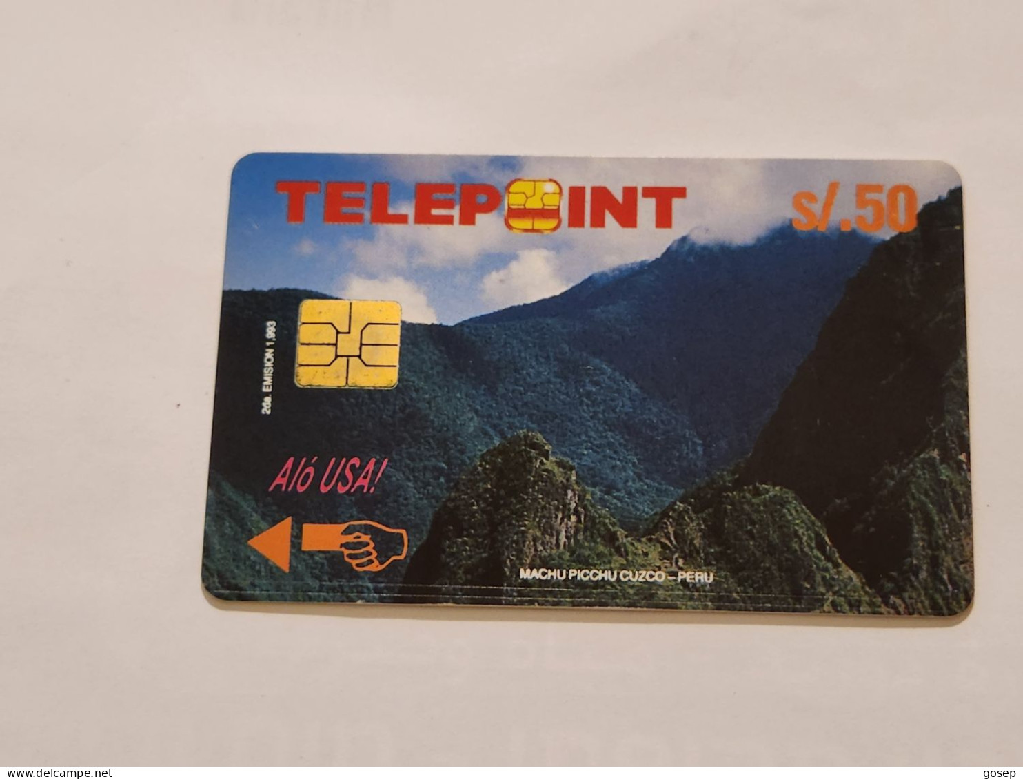 PERU-(PER-TE-29)-Machu Picchu Puzzle-Reverse-1/4(3)(s/50)(PTD001/A2-EX8500)-(tirage-8.500)-used Card+1cars Prepiad,free - Peru