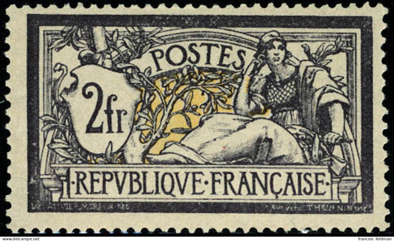 Neuf Sans Charnière N° 122. 2f Merson Violet Et Jaune, Très Frais, Bon Centrage, T.B. Signé A Brun + Certificat The Phil - Sonstige & Ohne Zuordnung