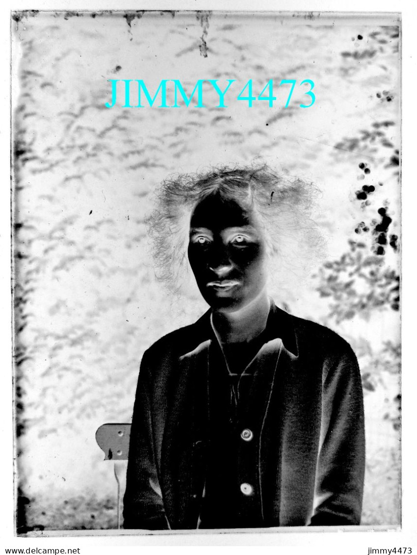 Portrait D'une Jolie Jeune Fille, à Identifier - Plaque De Verre En Négatif - Taille 89 X 119 Mlls - Diapositivas De Vidrio