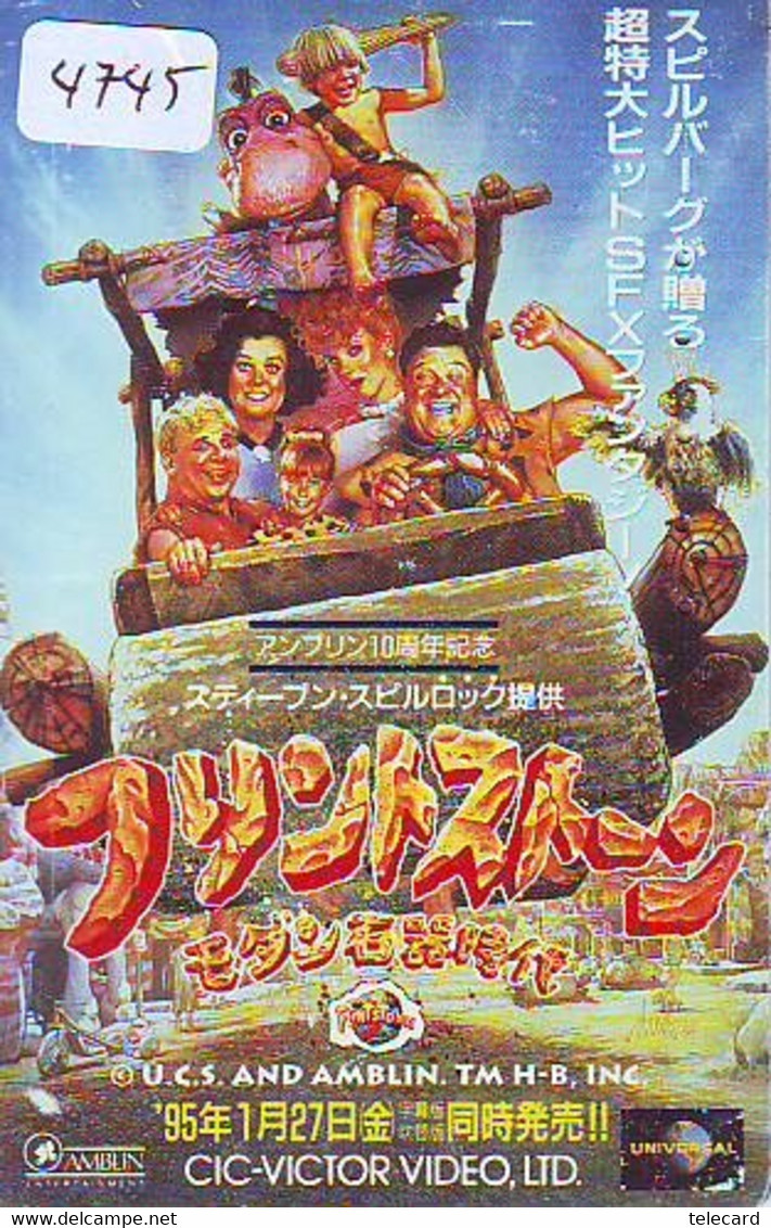 Télécarte Japon * FLINSTONES * (4745) MOVIE * JAPAN Phonecard * Kino - Cinéma