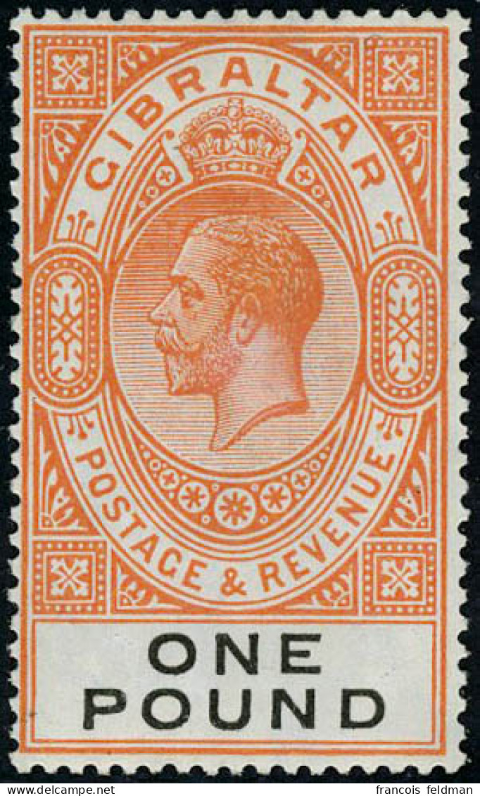 Neuf Sans Charnière N° 89, 1 £ Rouge Orange Et Noir, TB - Sonstige & Ohne Zuordnung