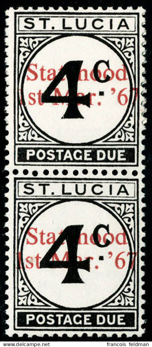 Neuf Sans Charnière N° 13/14 , Les 2 Valeurs En Paire Verticales, N° 13 : Variété De Surcharge Déplacée 67 1st Mai, T.B. - Sonstige & Ohne Zuordnung