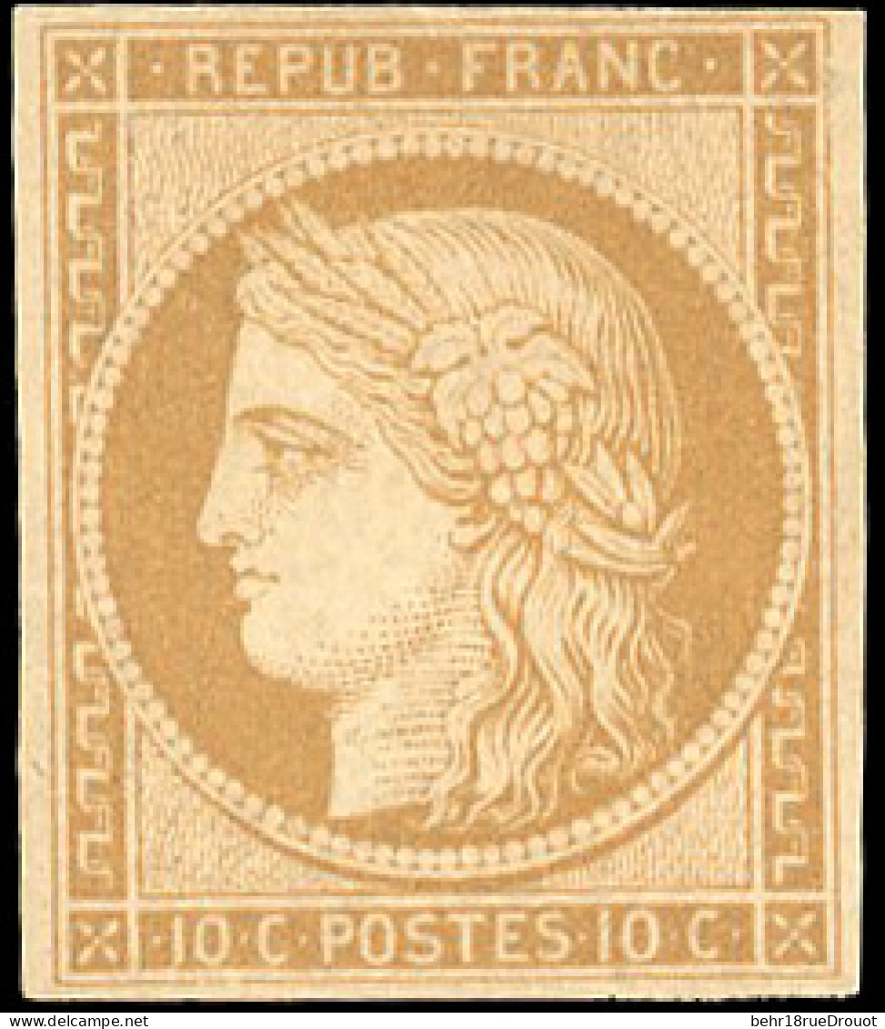 ** 1f -- 10c. Bistre Clair. Réimpression 1862. SUP. - 1849-1850 Ceres