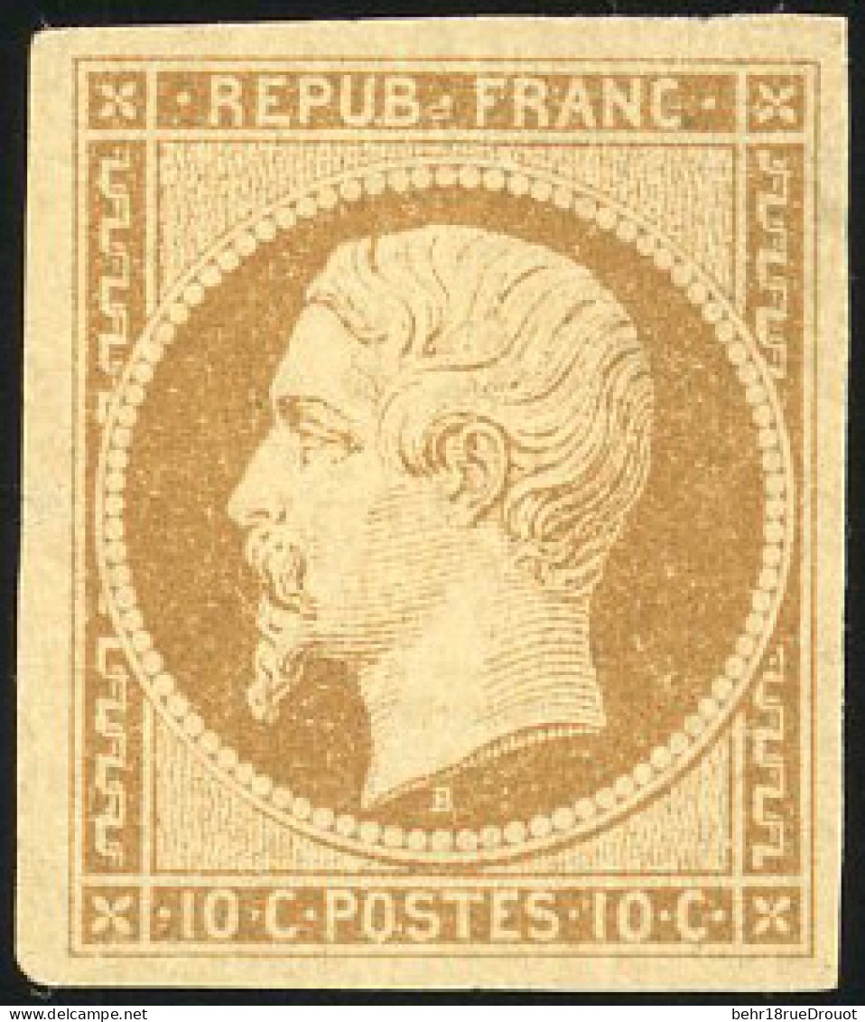 * 9 -- 10c. Bistre-jaune. Grandes Marges. Très Frais. SUP. RR. - 1852 Louis-Napoléon