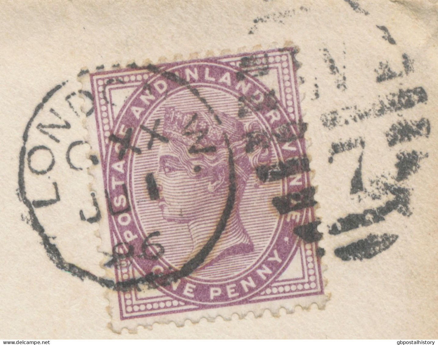GB 1896, QV 1d Lilac 16 Dots Sound Used On Very Fine Cover With Barred Duplex-cancel "LONDON-W. / W / 7" (Western Distri - Lettres & Documents
