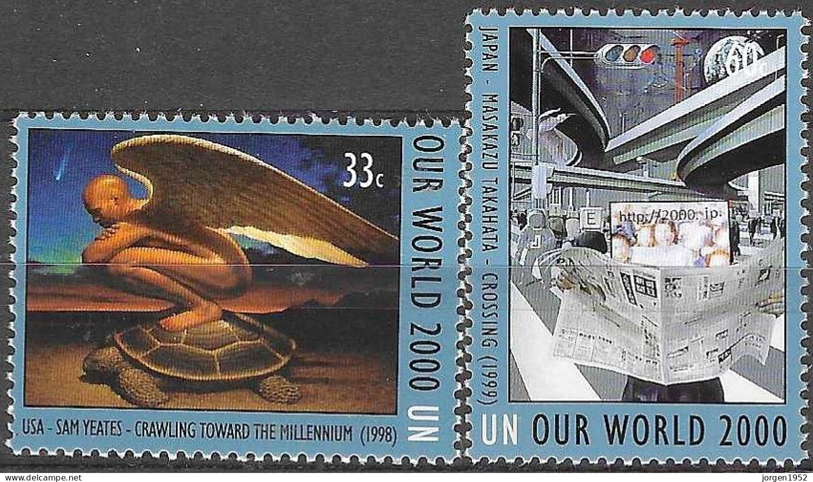 UNITED NATIONS # NEW YORK FROM 2000 STAMPWORLD 835-36** - Nuovi