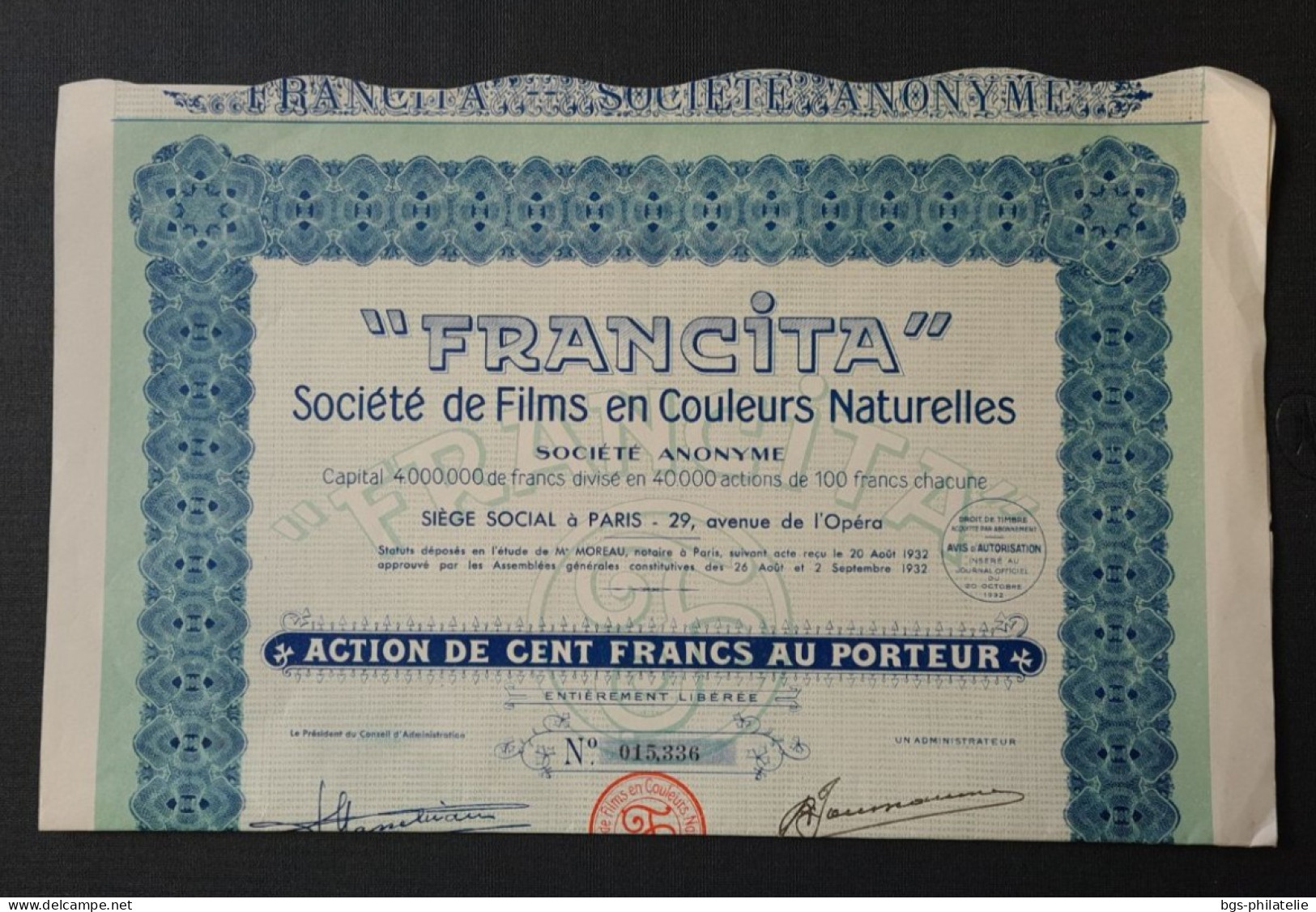 "FRANCITA" Société De Fims En Couleur Naturelles. - Film En Theater