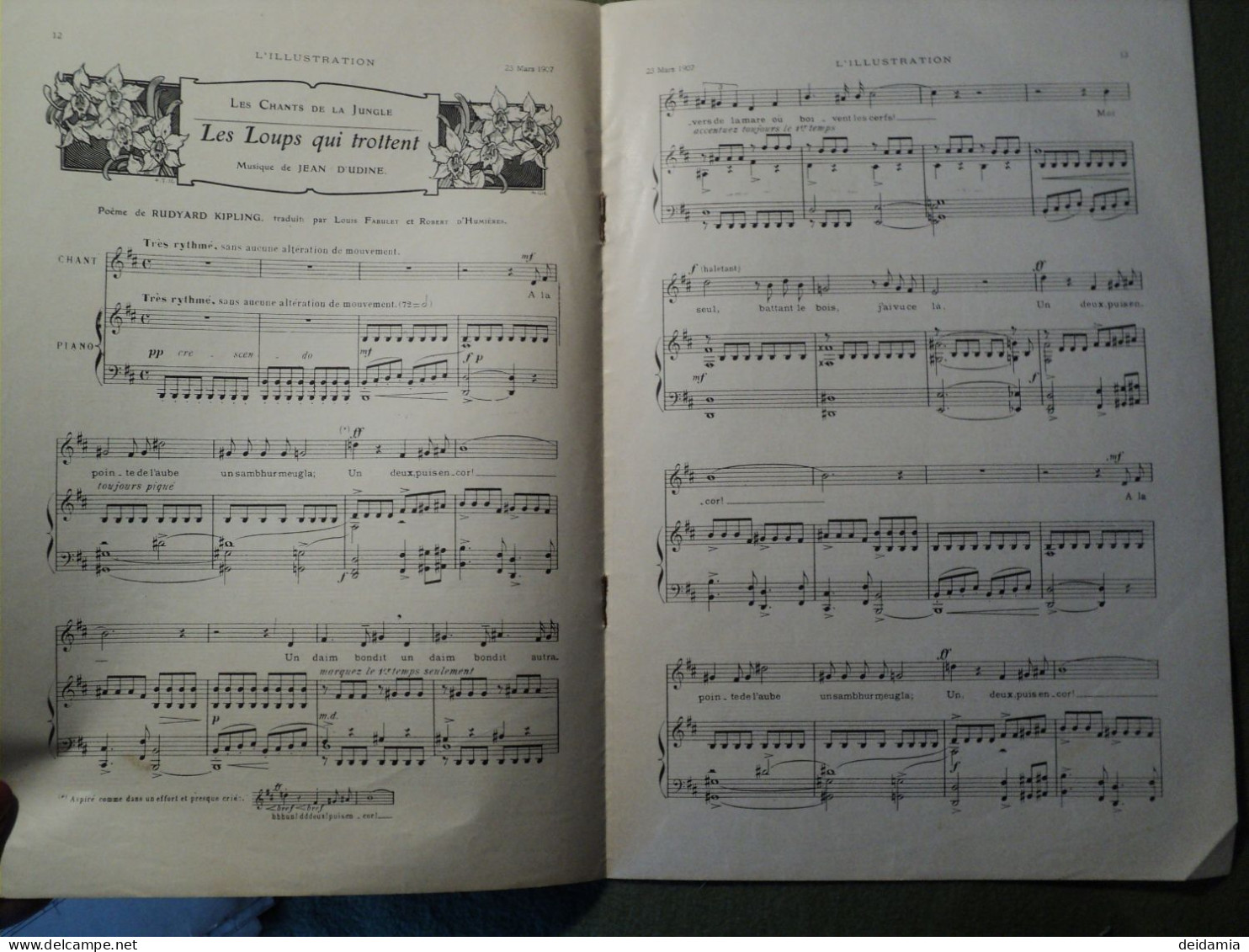 PARTITION DANS LA LANDE. 1907. L.A. BOURGAULT DUCOUDRAY SUPPLEMENT MUSICAL DE L ILLUSTRATION N° 3343 DU 23 MARS 1907 - Sonstige & Ohne Zuordnung