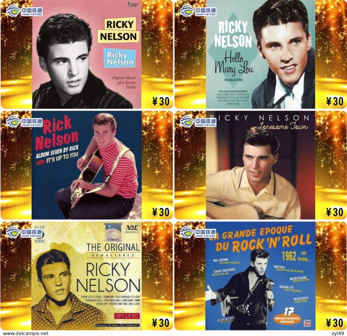 M14025 China phone cards RICKY NELSON 75pcs