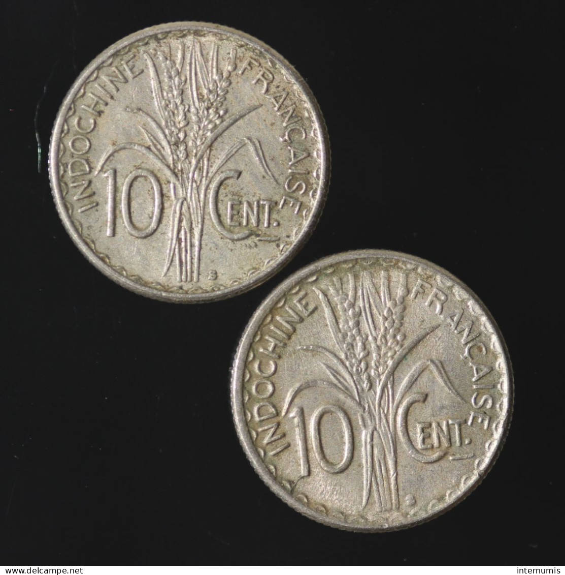 Indochine / Indochina, Lot (2) 10 Centimes : 1941-S & 1941-S - Mezclas - Monedas