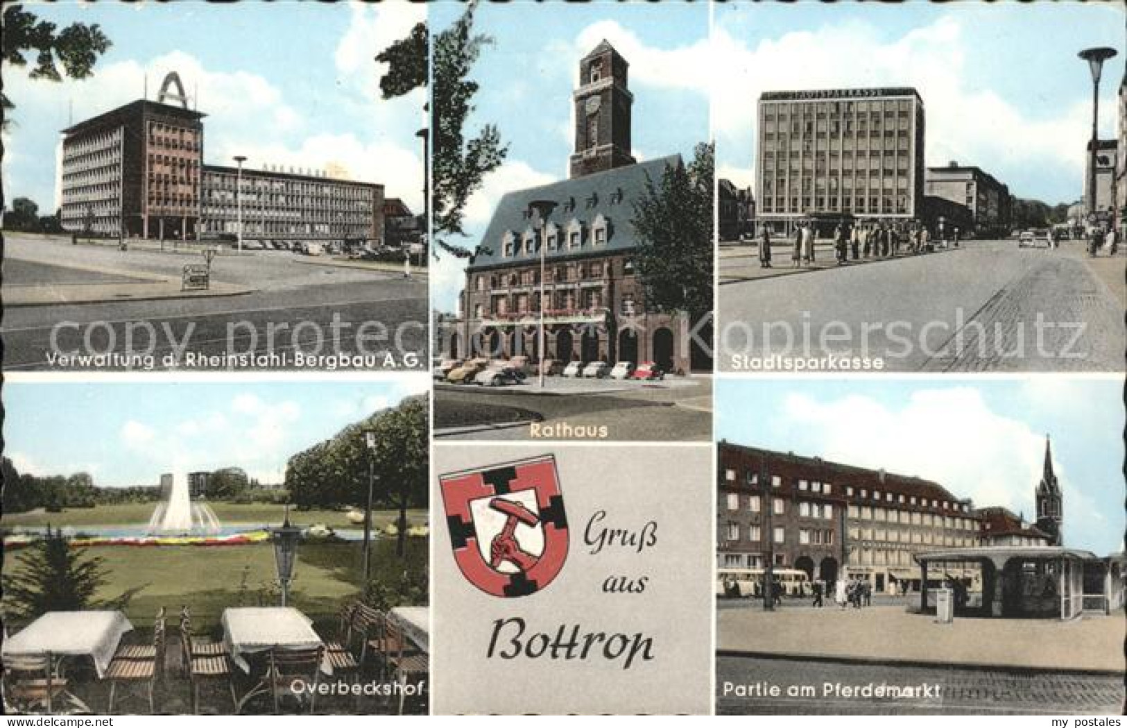 41549809 Bottrop Verw Rheinstahl AG Rathaus Stadtsparkasse Overbeckshof Pferdema - Bottrop