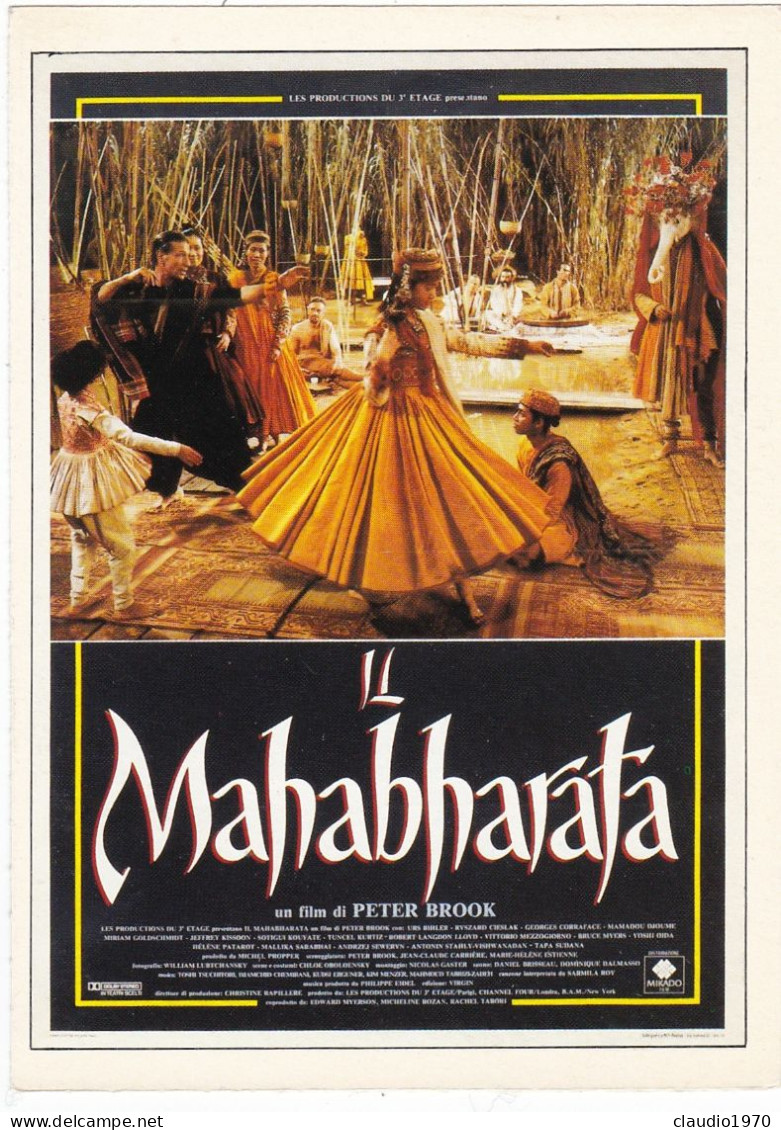 CINEMA - IL MAHABHARATA - 1989 - PICCOLA LOCANDINA CM. 14X10 - Pubblicitari
