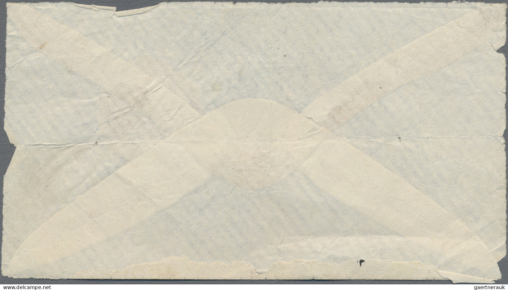 Afghanistan: 1890, 1 Abasi Reddish Lilac Cut Square Margins Canc. Ink-cross On R - Afghanistan