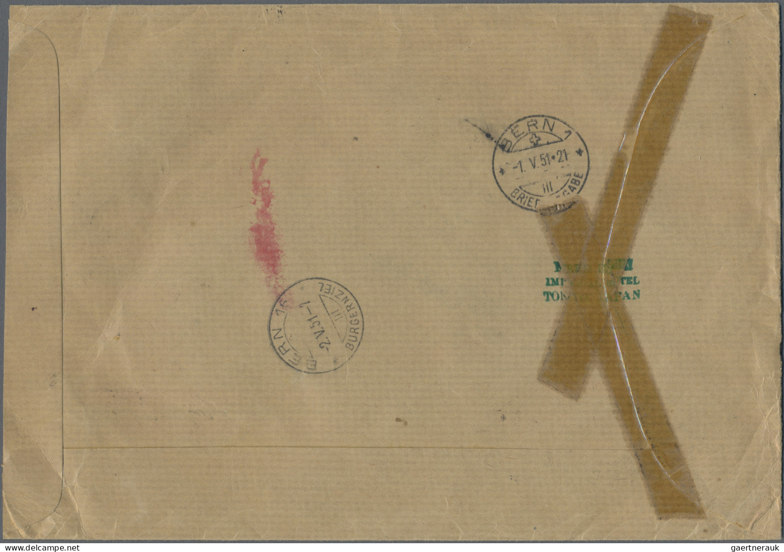 South Korea: 1949, Red Cross Delegation Head Fred Bieri Cover: Japan Vocational - Corée Du Sud