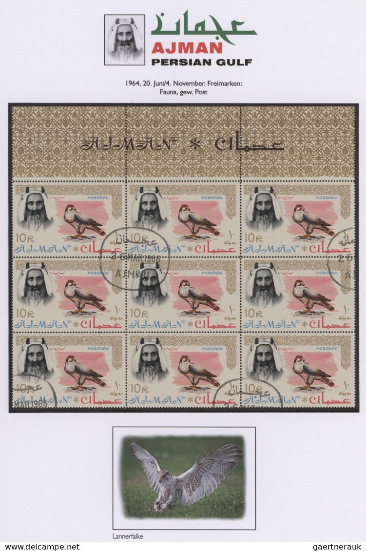 Ajman: 1964/1973 Comprehensive Used Collection Plus Some Covers And FDCs In 15 B - Adschman
