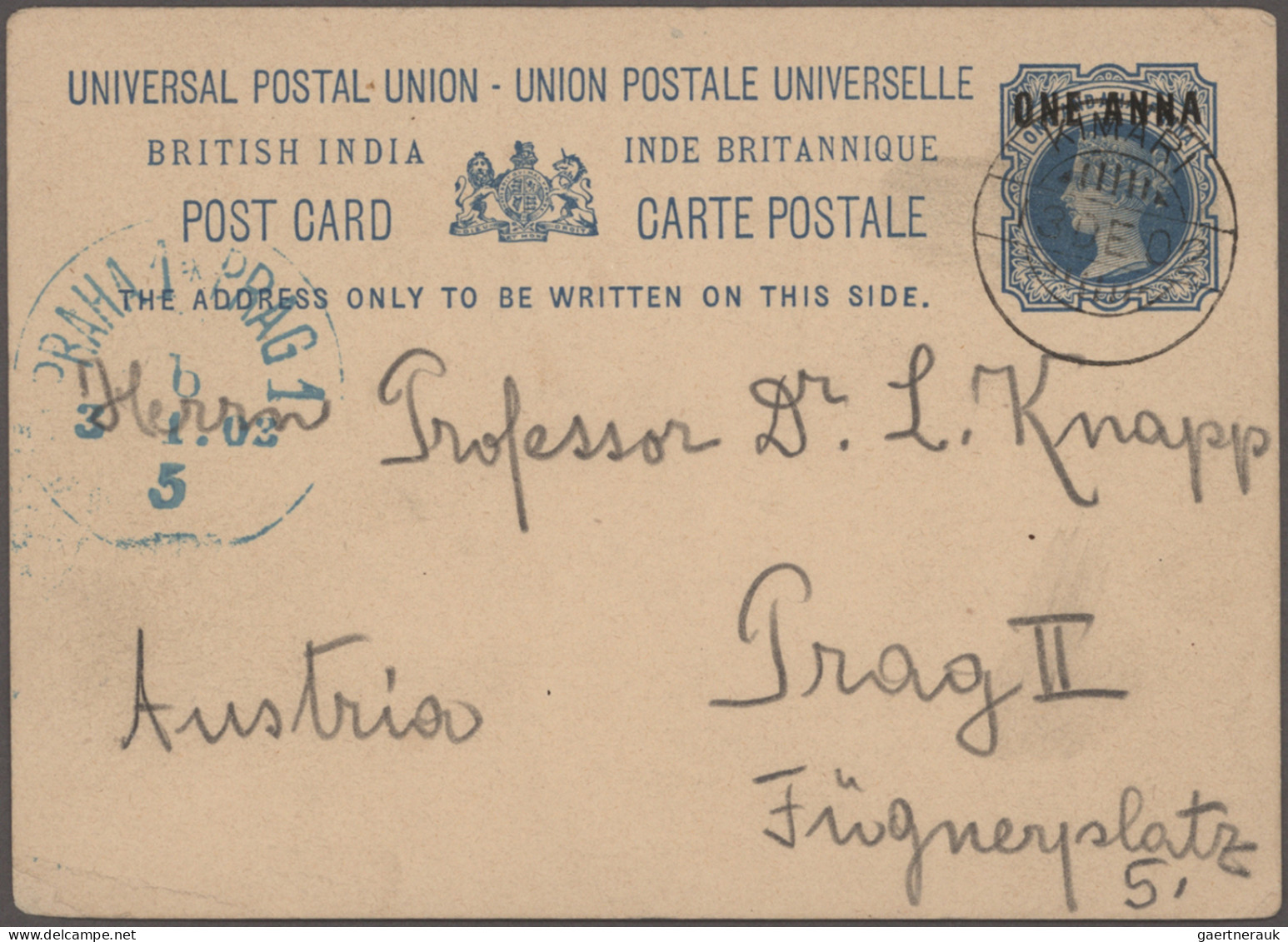 India - Postal Stationery: 1850's-1960's (c.): About 150 Postal Stationery Items - Unclassified