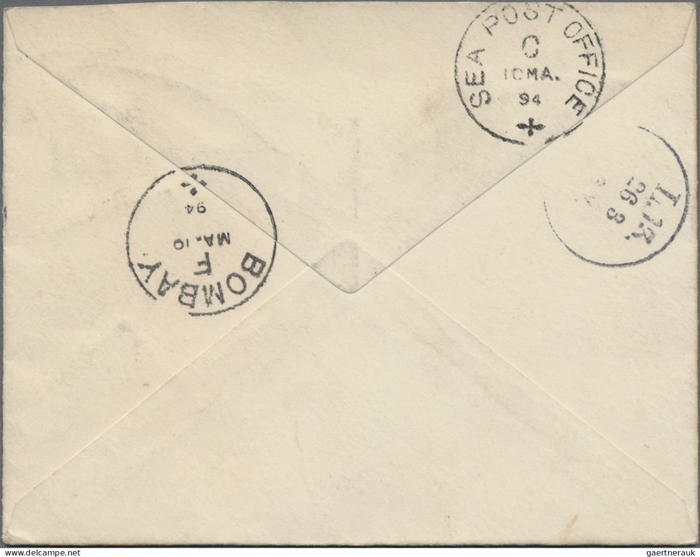 India - Postal Stationery: 1894-1909 Five Postal Stationery Envelopes Used From - Ohne Zuordnung