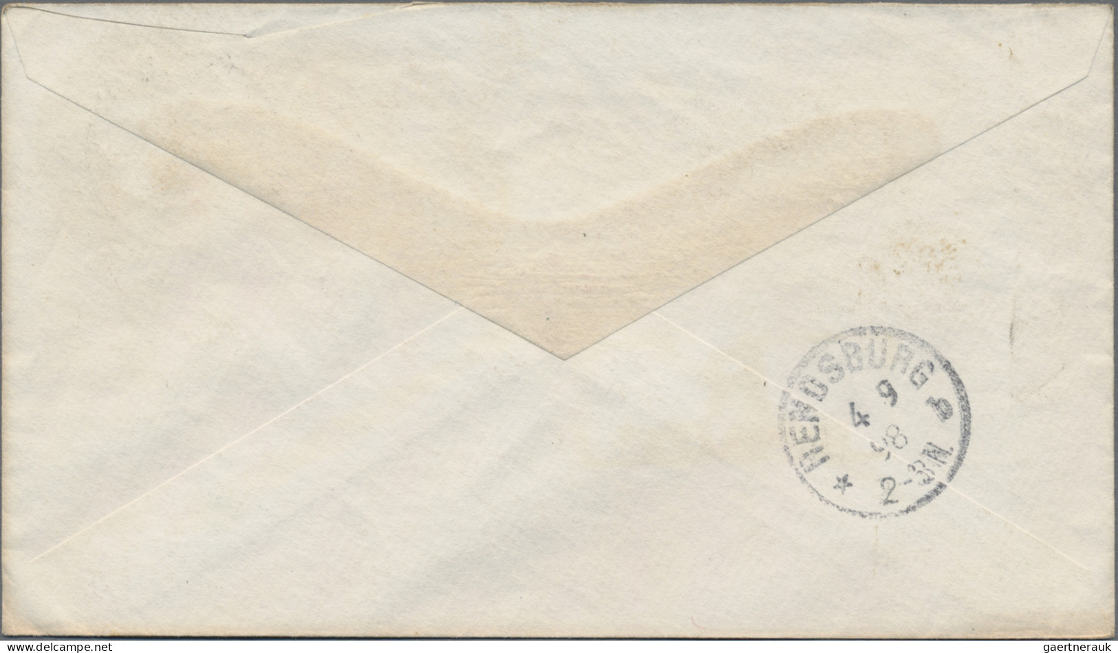 India - postal stationery: 1894-1909 Five postal stationery envelopes used from