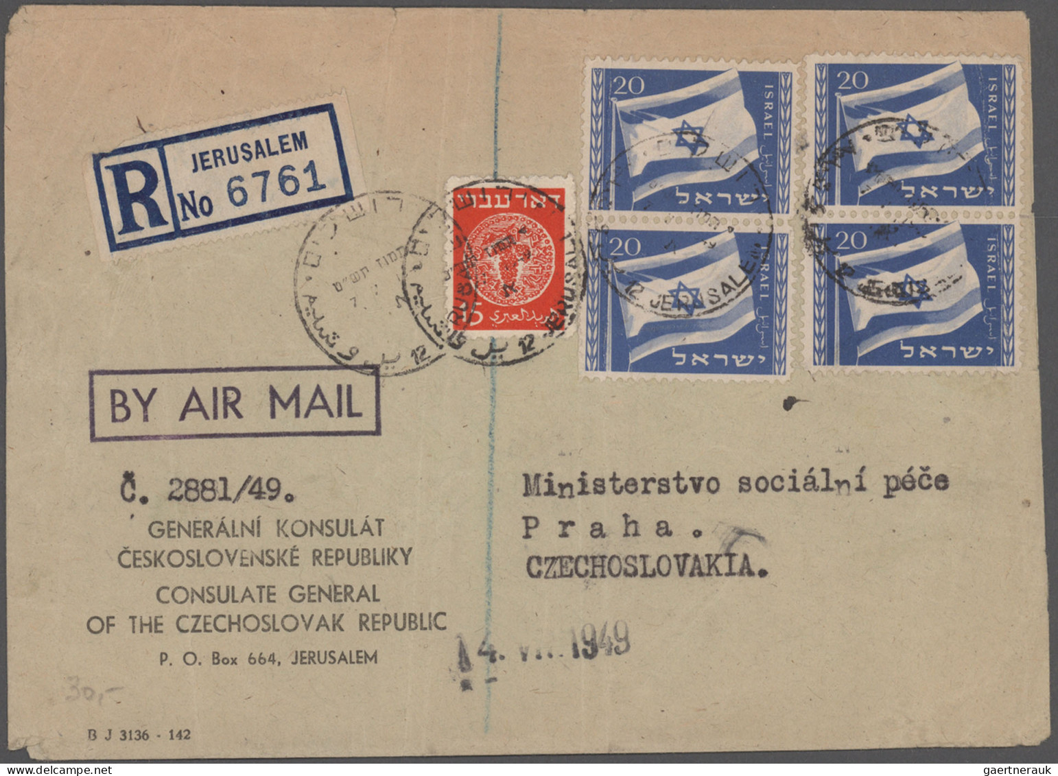 Israel: 1948/1990 (approx.), Collection Of Approx. 500 Covers And FDCs In Five C - Briefe U. Dokumente