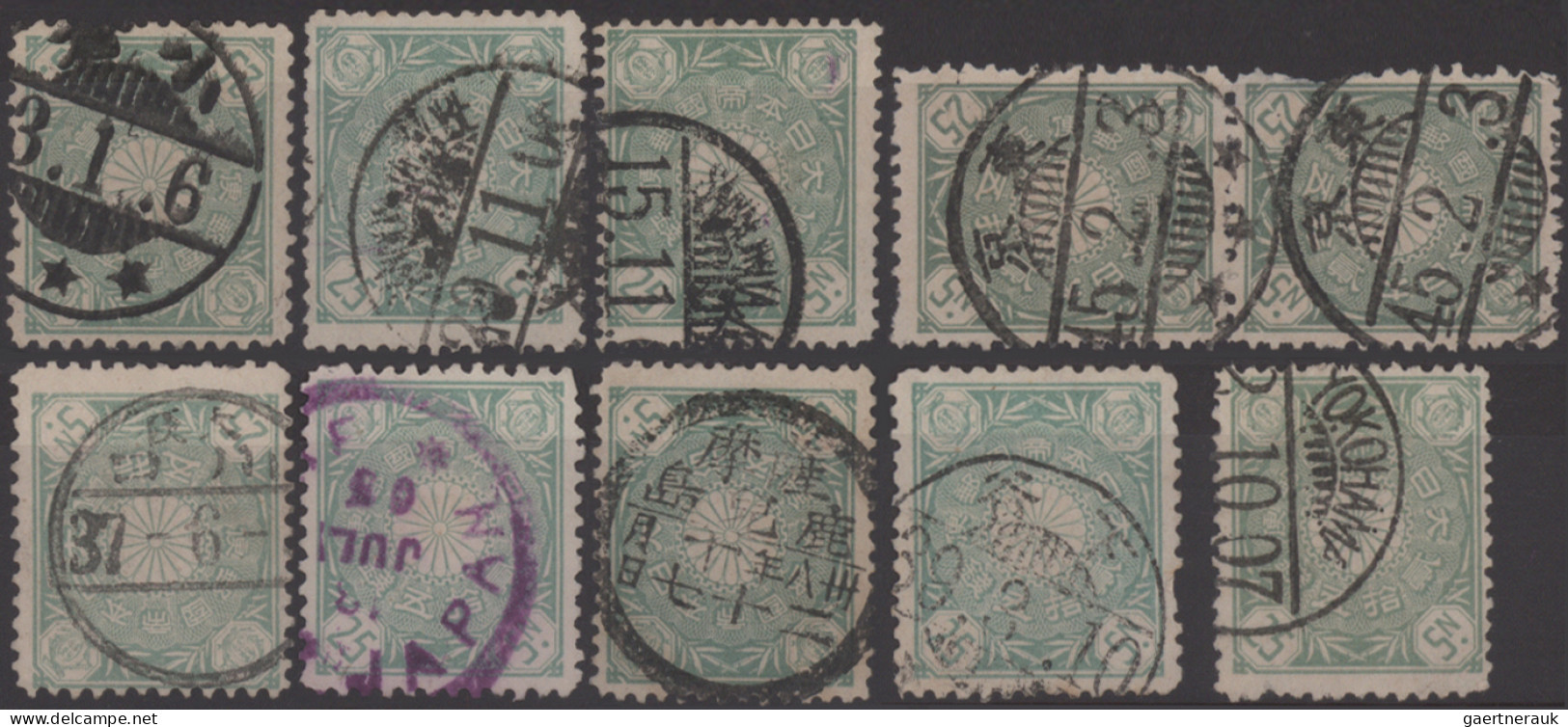 Japan: 1872/1945, used stock of definitives on 45 stockcards, some already with