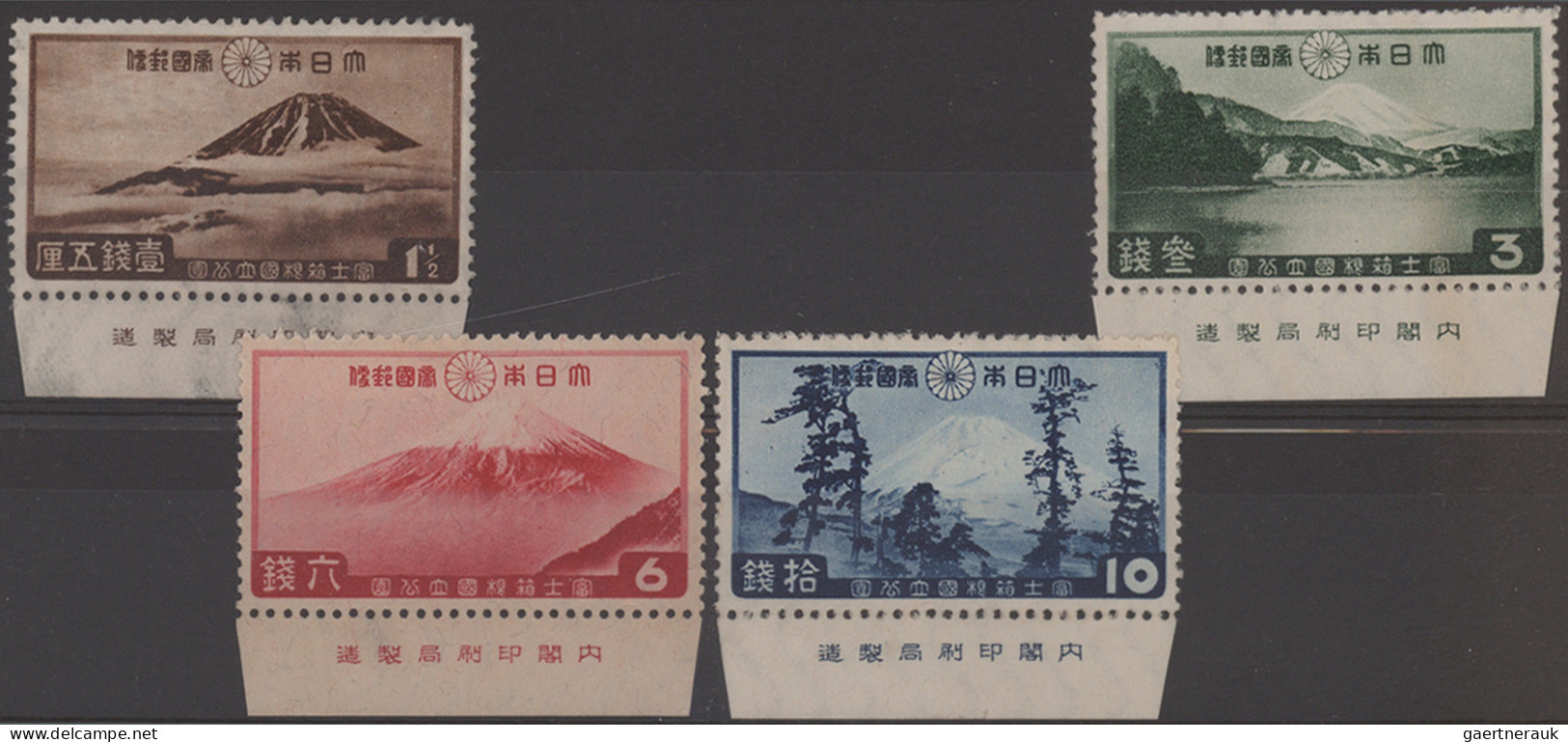 Japan: 1938/1956, Dealer Stock Of 51 National Park Commemorative Sets And 87 Nat - Other & Unclassified