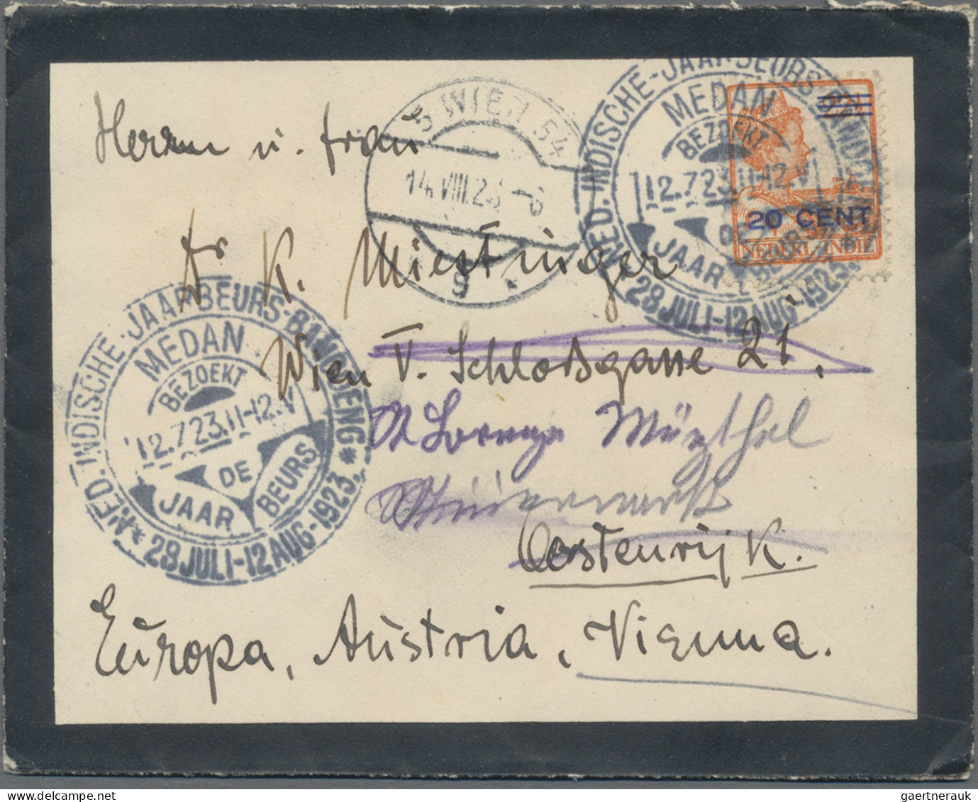 Dutch India: 1922-32: Group Of 11 Covers To Austria, With A Wide Range Of Postma - Niederländisch-Indien